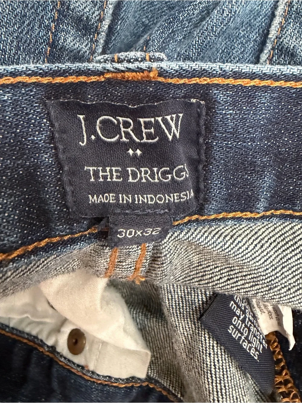 J.Crew Driggs blue straight leg denim jeans